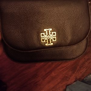 Black Leather Tory Burch Shoulder Bag